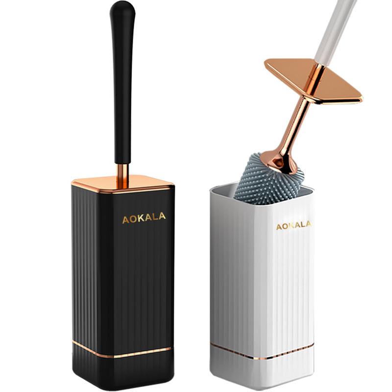 silicone toilet brush and holder set - MRSLM