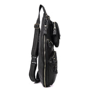Retro cowhide messenger bag, view 3 - MRSLM