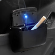 portable smokeless car ashtray with led light and lid, view 4 - MRSLM