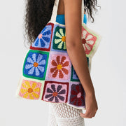 Floral crochet shoulder bag, view 4 - MRSLM