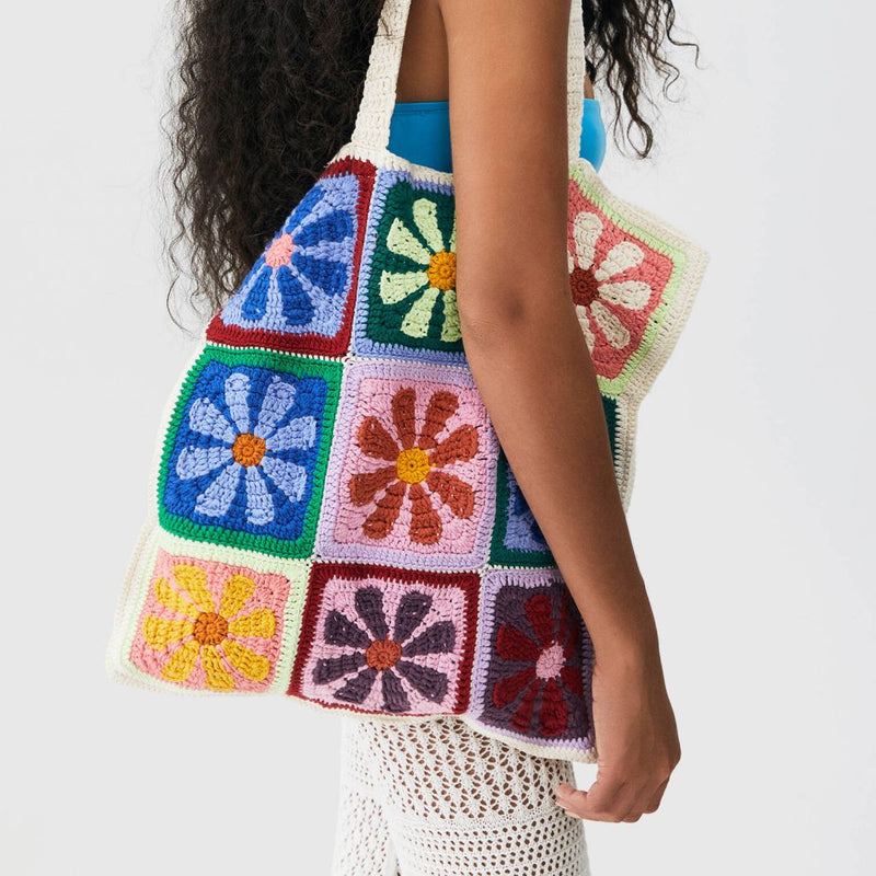 Floral crochet shoulder bag, view 4 - MRSLM
