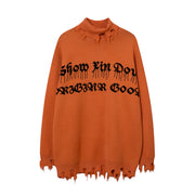jacquard print stand collar cotton sweater, view 5 - MRSLM