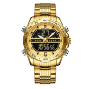 men's multifunction stainless steel watch, view 7 - MRSLM