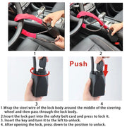 car steering wheel and seat belt lock, view 3 - MRSLM