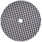 black and white plaid christmas tree skirt, view 2 - MRSLM