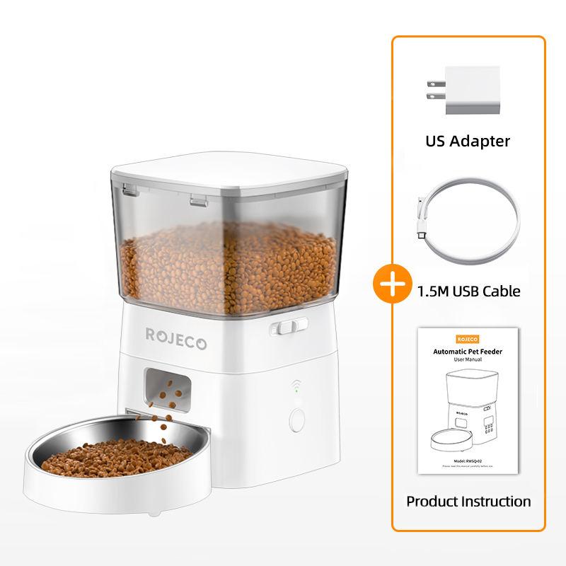 automatic WiFi smart cat feeder, view 2 - MRSLM