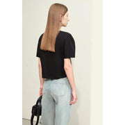 embroidered O-neck t-shirt, view 8 - MRSLM