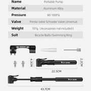 mini bicycle pump, view 9 - MRSLM