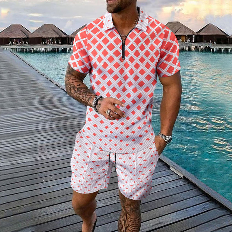 men's short-sleeve top and shorts set, view 16 - MRSLM