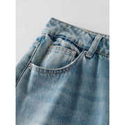 women's two-tone high waist wide leg jeans, view 7 - MRSLM