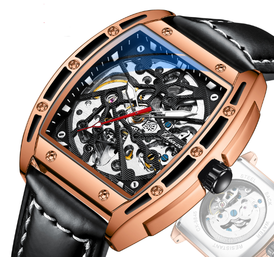 men's skeleton automatic mechanical watch, view 4 - MRSLM