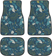 universal blue floral print car floor mats, view 2 - MRSLM
