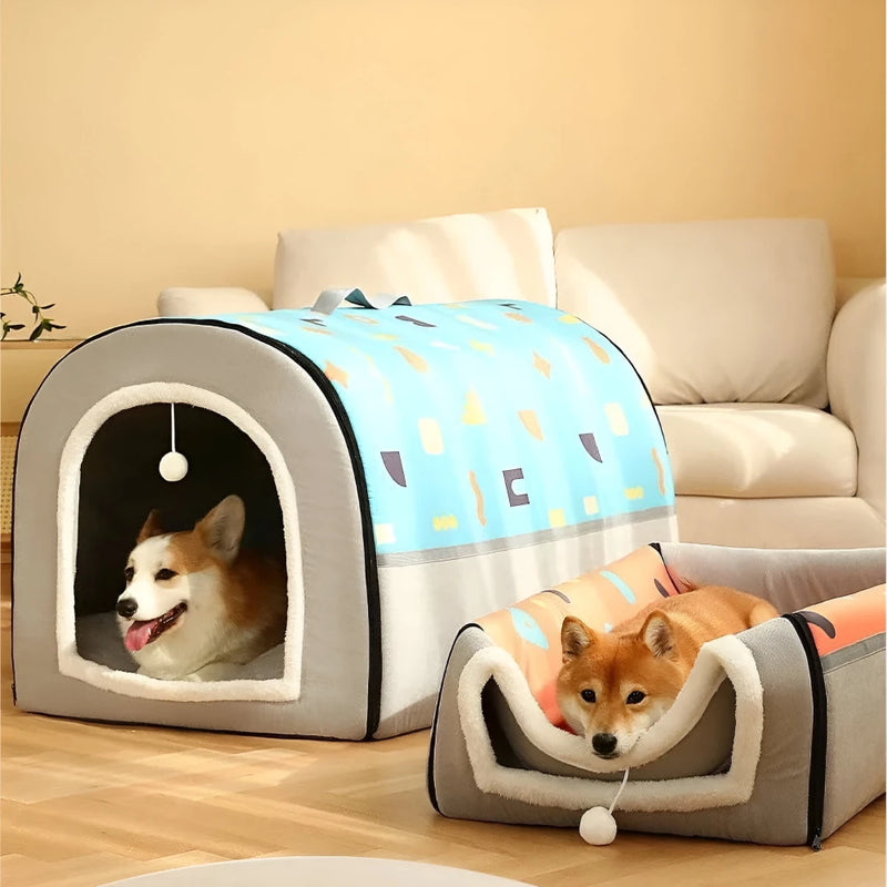 plush pet bed house, view 6 - MRSLM
