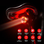 Smart auto brake sensing bicycle tail light, view 7 - MRSLM