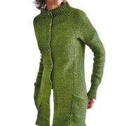Women's long knit pocket cardigan, view 4 - MRSLM