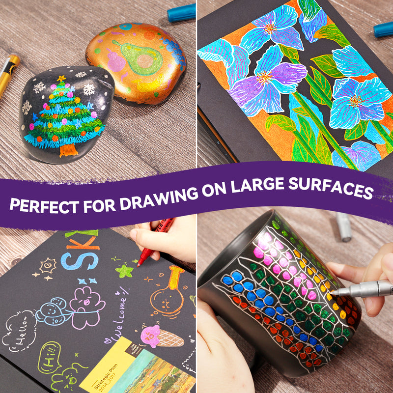12 metallic paint pens, view 5 - MRSLM