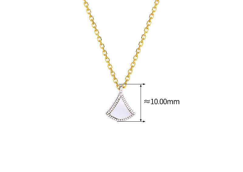 women's white shell necklace, view 2 - MRSLM