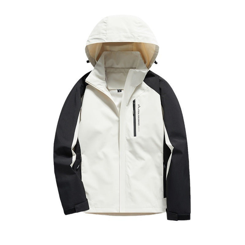 removable waterproof windproof hooded jacket, view 5 - MRSLM