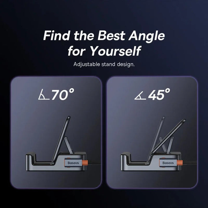 6-Port Type-C Docking Station: HDMI 4K@60Hz, USB 3.0, RJ45, PD 100W Hub