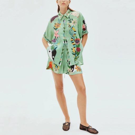 floral print 2-piece summer set - MRSLM