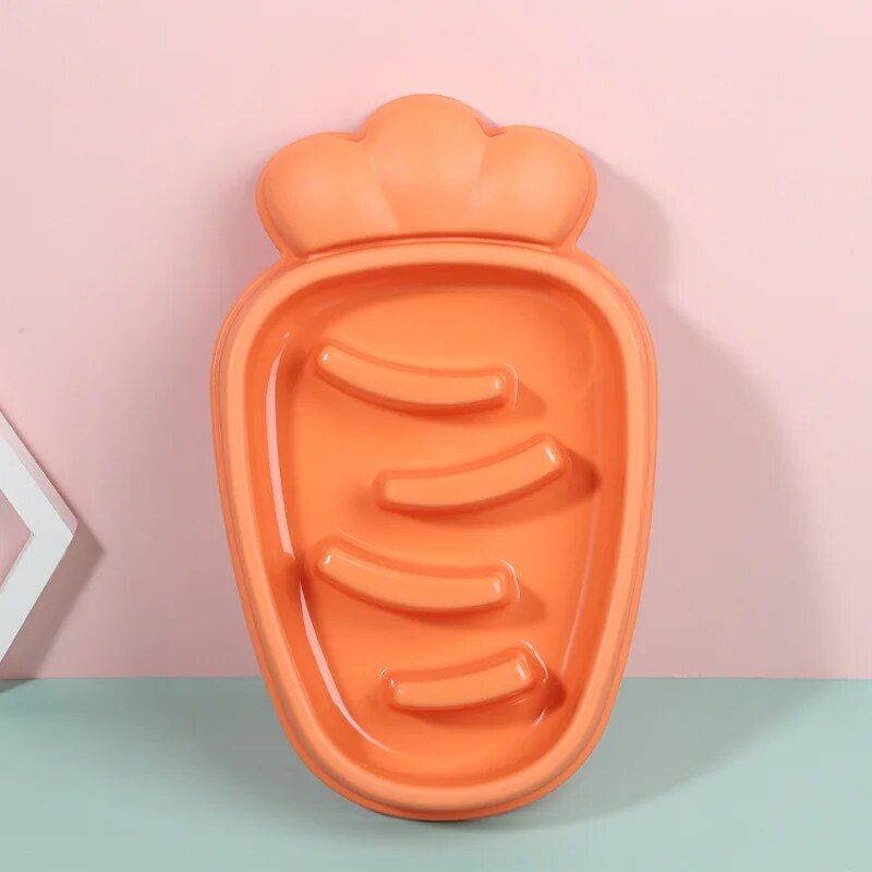 carrot design slow feeder bowl, view 2 - MRSLM