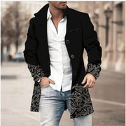 Men's stand collar plaid casual coat, view 3 - MRSLM