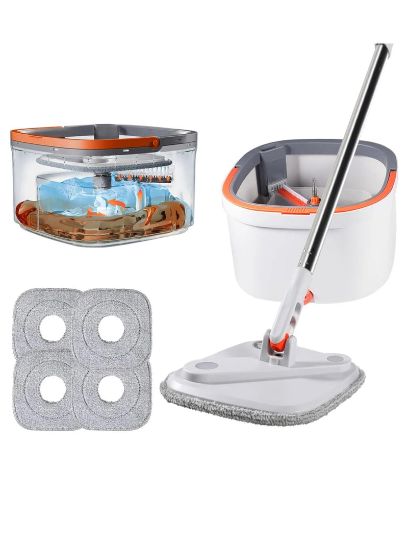 360 microfiber mop with bucket, view 3 - MRSLM
