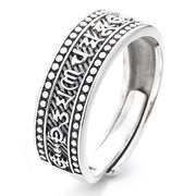 sterling silver wide face retro ring, view 8 - MRSLM