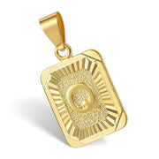 gold plated initial necklace, view 19 - MRSLM