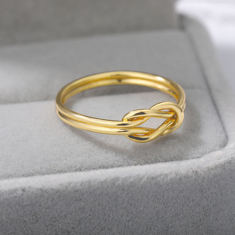 stainless steel gold twist ring, view 5 - MRSLM