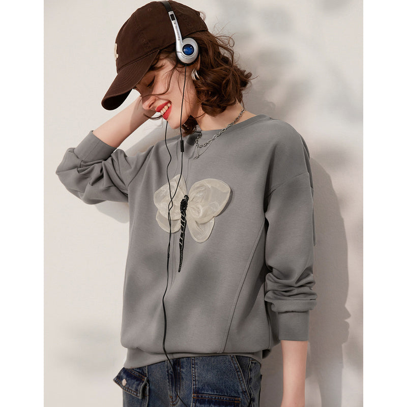 women's 3d dragonfly sweatshirt, view 2 - MRSLM
