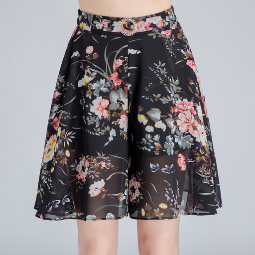 chiffon wide leg shorts skirt, view 7 - MRSLM