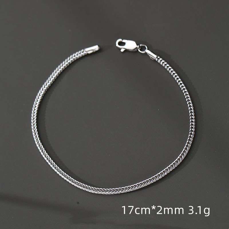 men's s925 silver chain bracelet, view 4 - MRSLM