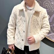 men's lapel knitwear coat, view 6 - MRSLM