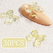 candy pink bow nail charms, view 11 - MRSLM