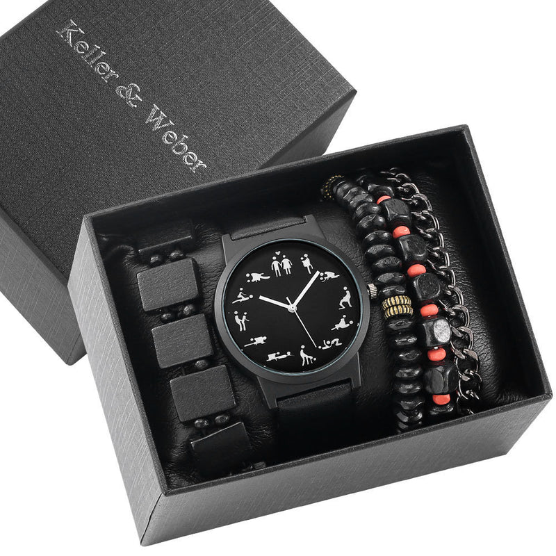 men's watch and bracelet set, view 3 - MRSLM