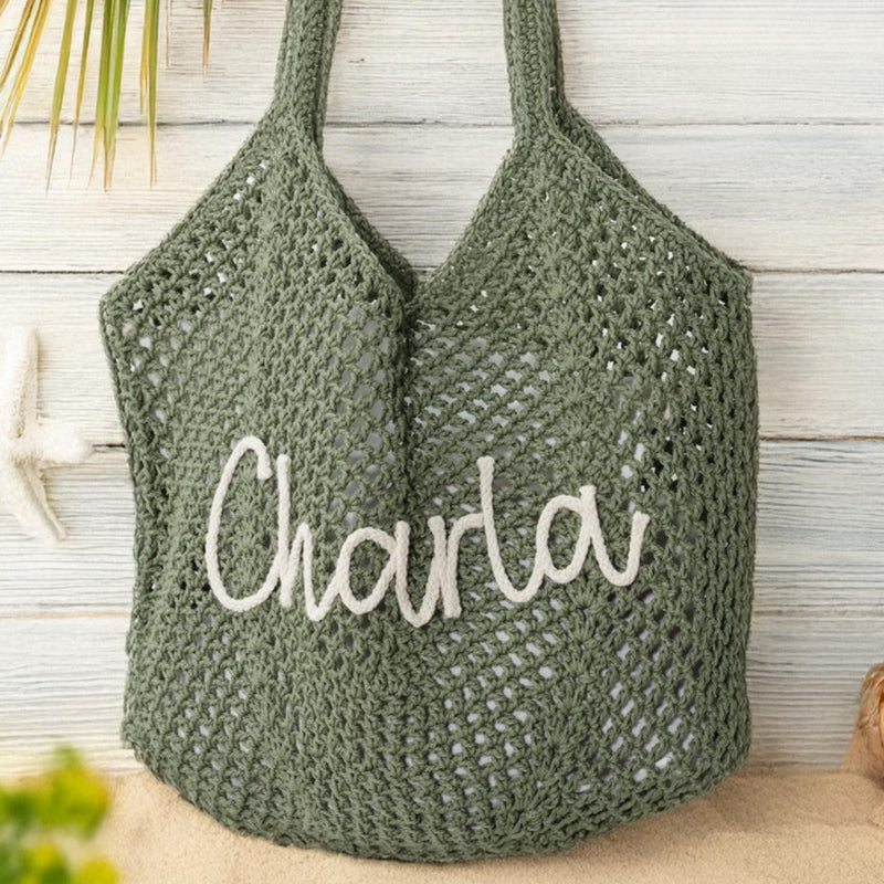 hollow-out knitted tote bag for women - MRSLM