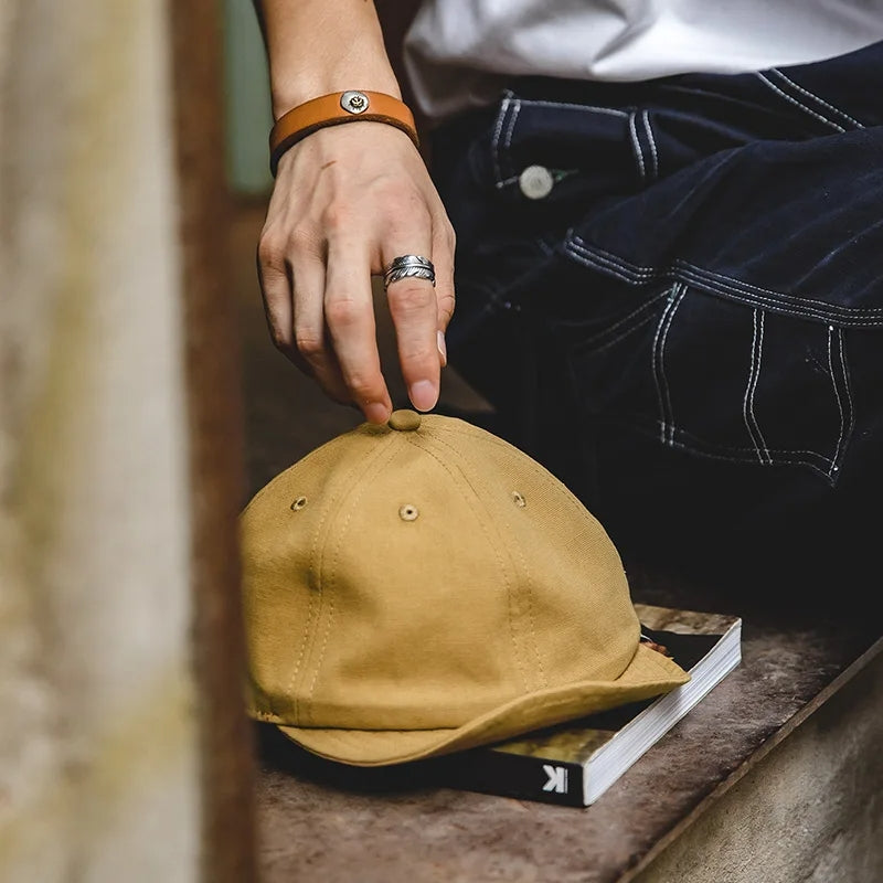 oversize denim golf cap, view 7 - MRSLM