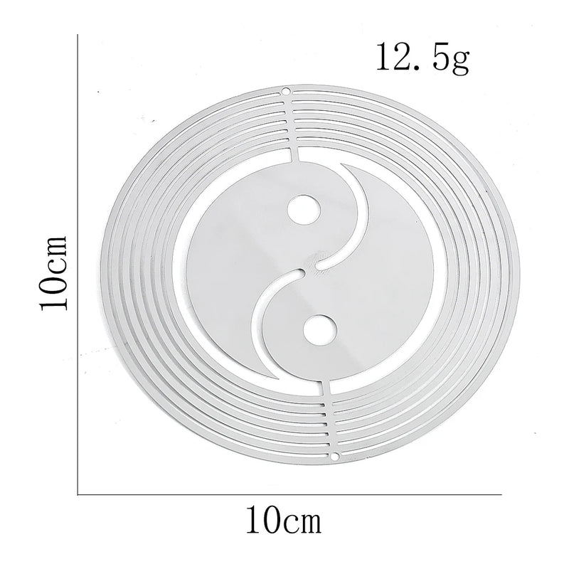 rotating tai chi wind pendant, view 2 - MRSLM