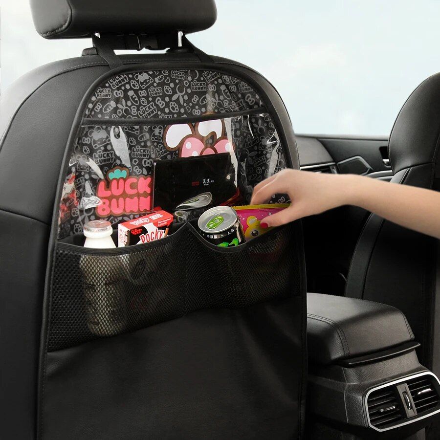 Kid-Friendly Car Seat Protector with Storage