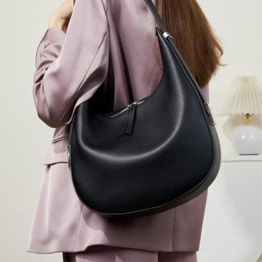 soft leather crossbody moon bag - MRSLM