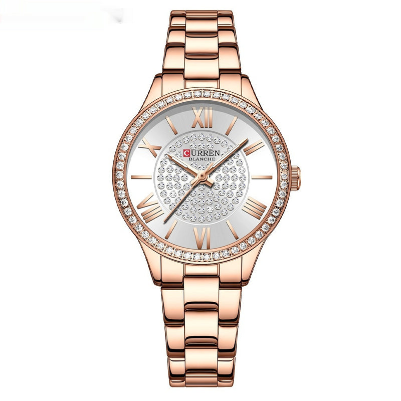Women's casual steel strap quartz watch, view 5 - MRSLM
