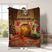 Christmas digital-print throw blanket, view 7 - MRSLM