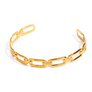 geometric open cuff bracelet, view 7 - MRSLM