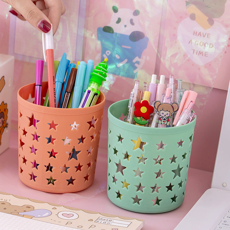 Hollow star pen holder desk organizer, view 7 - MRSLM