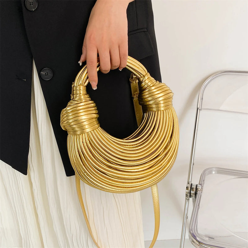 handwoven noodle shoulder bag, view 5 - MRSLM