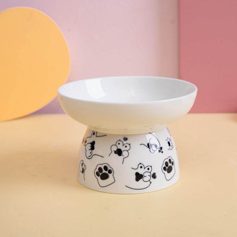 cartoon ceramic cat bowl, view 4 - MRSLM