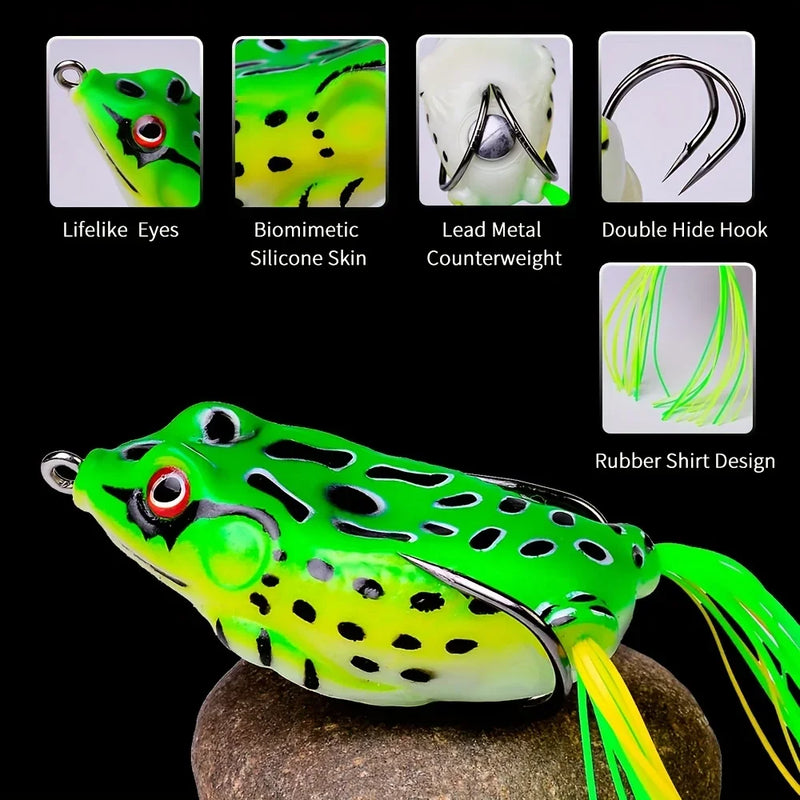 topwater frog soft lure set, view 6 - MRSLM