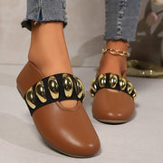 Metal buckle flat loafers, view 6 - MRSLM