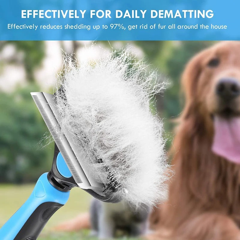 Professional 2-in-1 dog grooming brush, view 5 - MRSLM